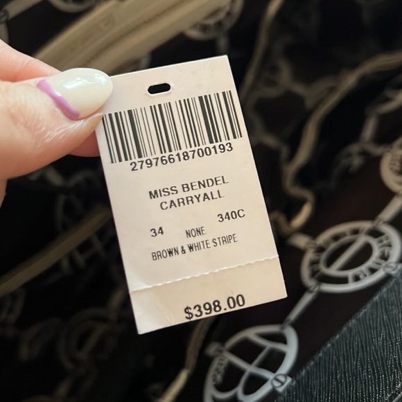 Henri Bendel Miss Bendel Striped Caryall Bag - Picture 14 of 14